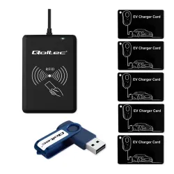 Ładowarka Qoltec do samochodu elektrycznego EV z regulacją 2w1 typ2 | 22kW