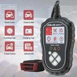 Tester cyfrowy Qoltec diagnostyczny ProLine | OBDII EOBD | 8V-25V | Dual