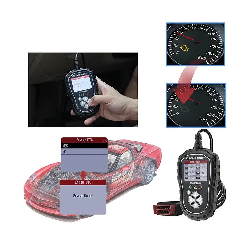 Tester cyfrowy Qoltec diagnostyczny ProLine | OBDII EOBD | 8V-25V | Dual