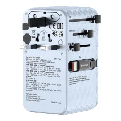 Adapter podróżny Verbatim Charge 'n' Travel GaN III globalny 1xUSB-C PD 3.0