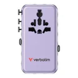 Adapter podróżny Verbatim Charge 'n' Travel GaN III globalny 1xUSB-C PD 3.0