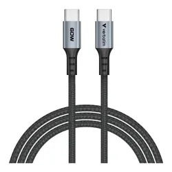 Kabel Verbatim USB-C(M) - USB-C(M) 1,2m, 60W, PD, czarny