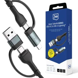 Kabel USB 3mk Hyper Cable N-SERIES USB-A/C to USB-C/Lightning 60W 20V/3A