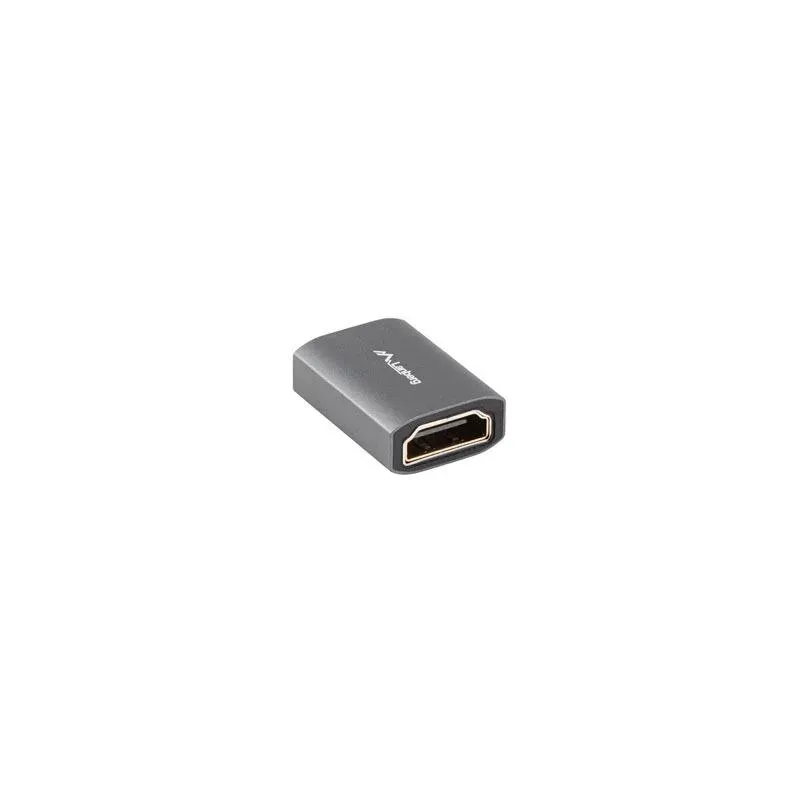 Adapter Lanberg HDMI(F)- HDMI(F) 8K beczka srebrna aluminium