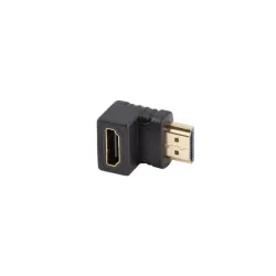 Adapter Lanberg HDMI(M) - HDMI(F) 4K kątowy dół czarny