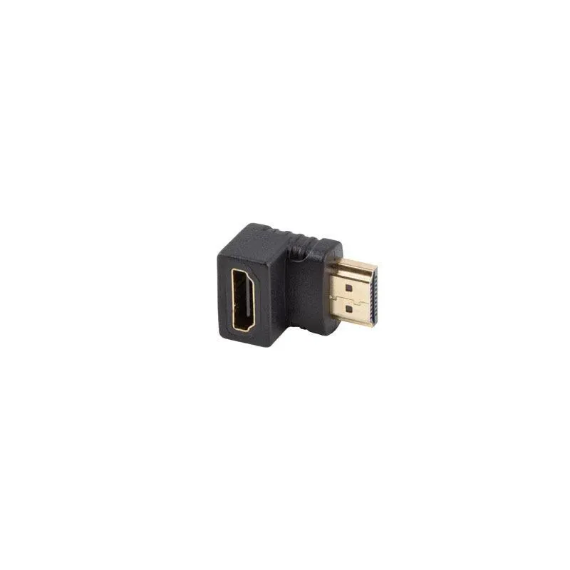 Adapter Lanberg HDMI(M) - HDMI(F) 4K kątowy dół czarny