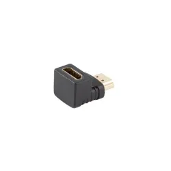 Adapter Lanberg HDMI(M) - HDMI(F) 4K kątowy dół czarny