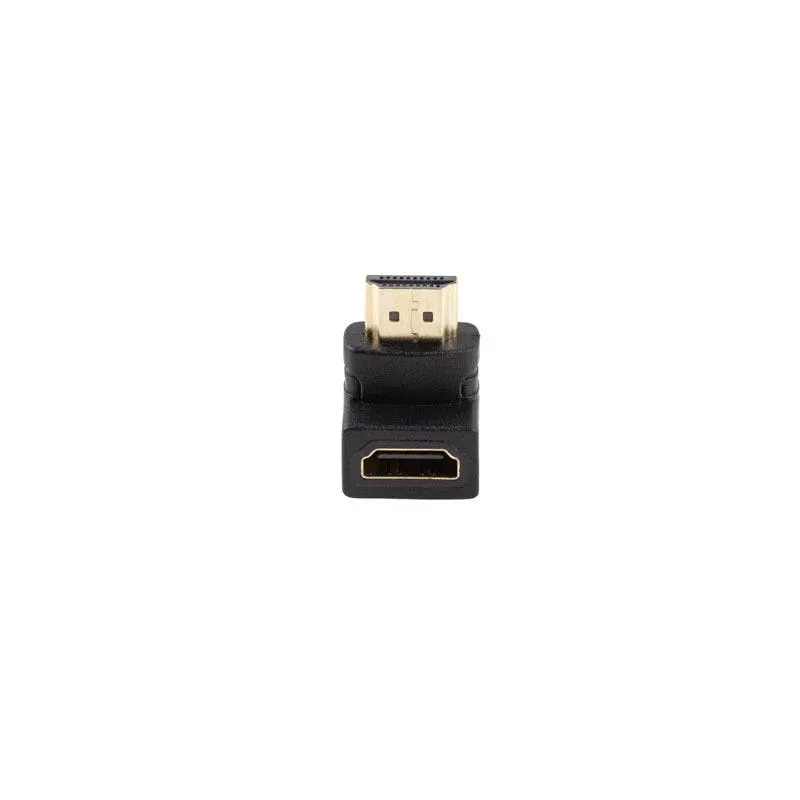 Adapter Lanberg HDMI(M) - HDMI(F) 4K kątowy dół czarny
