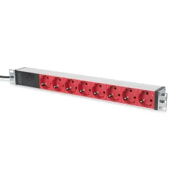 Listwa zasilająca DIGITUS PDU 19" RACK 8xSchuko kabel 2m 1xC14 16A wł./wył.