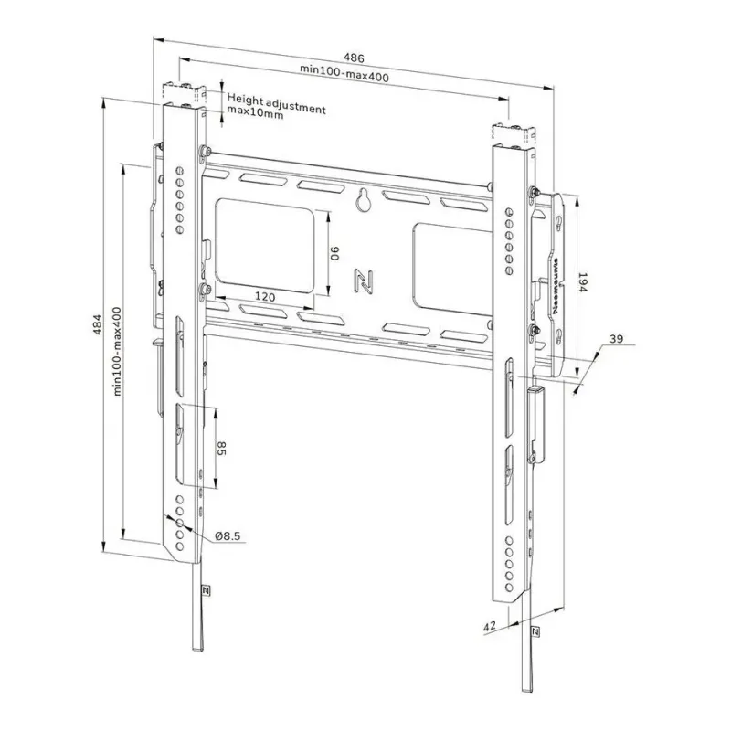 Uchwyt na telewizor Neomounts WL30-750BL14 32"-75" max 100kg