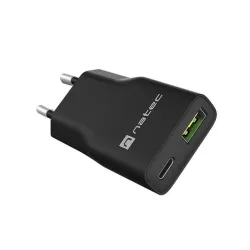 Ładowarka sieciowa, Ładowarka do laptopów Natec Ribera Gan Slim 1x USB-A +