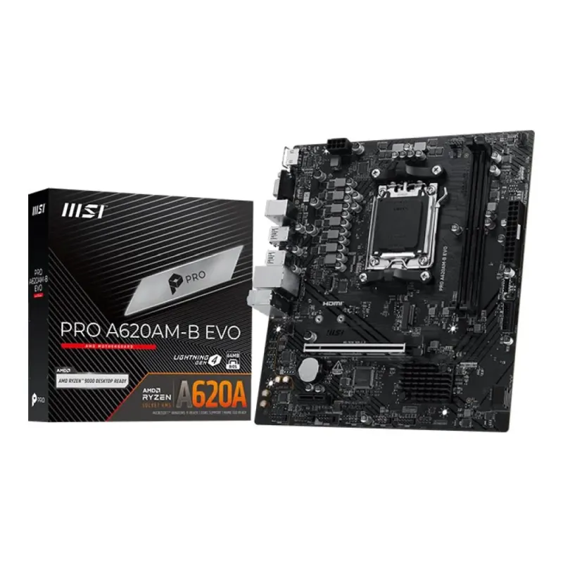 Płyta MSI PRO A620AM-B EVO /AMD A620/DDR5/SATA3/M.2/USB3.0/PCIe4.0/AM5/mATX