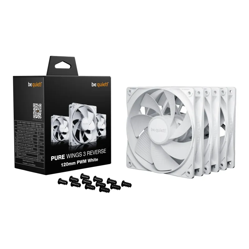 Wentylator be quiet! Pure Wings 3 120mm PWM Reverse White Triple Pack