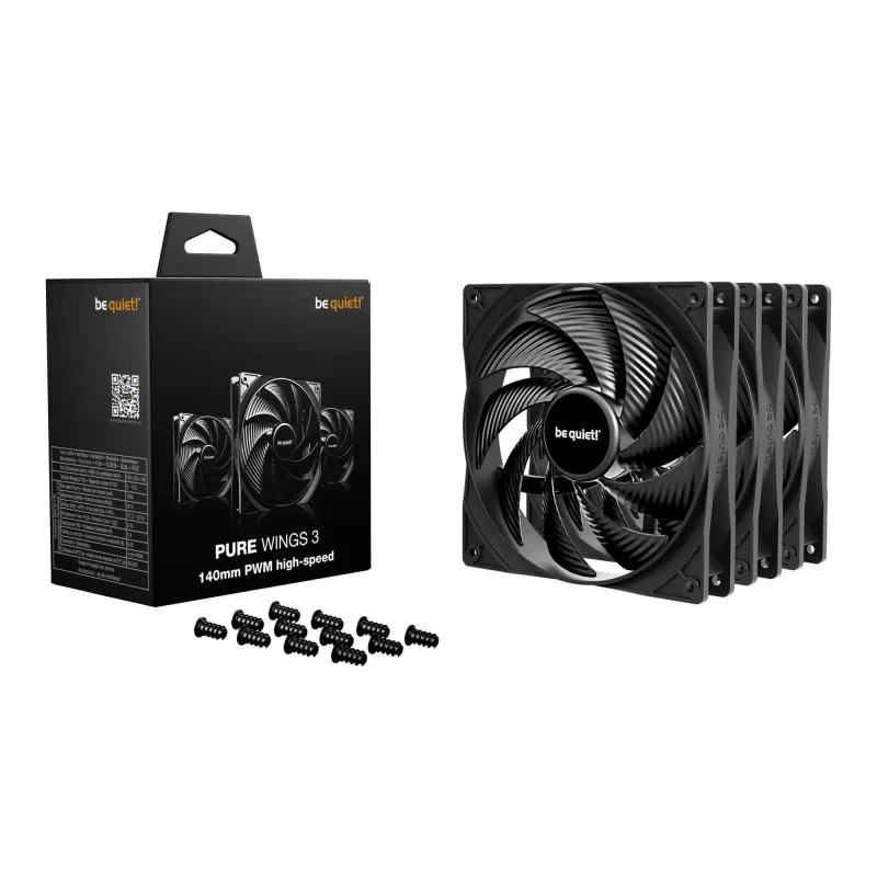Wentylator be quiet! Pure Wings 3 140mm PWM HS Black Triple Pack