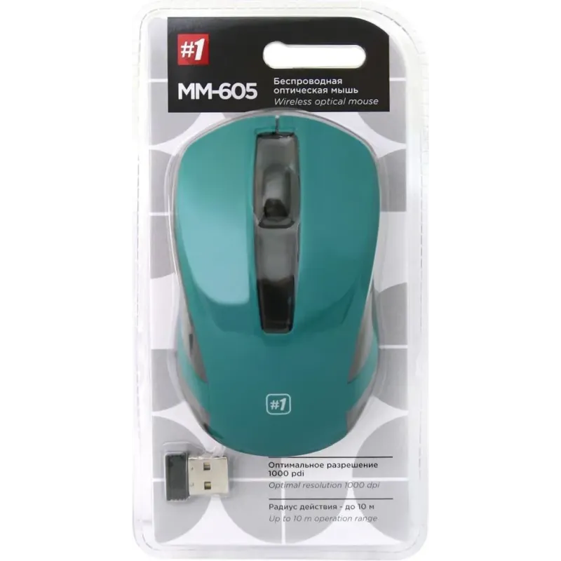 Mysz bezprzewodowa Defender MM-605 optyczna 1200dpi turkusowa