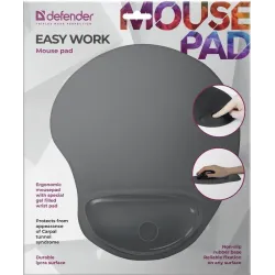 Podkładka Defender EASY WORK żelowa szara 260x225x5mm