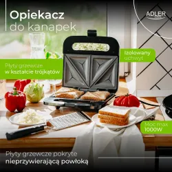 Opiekacz do kanapek Adler AD 3076 | PartsPC.pl