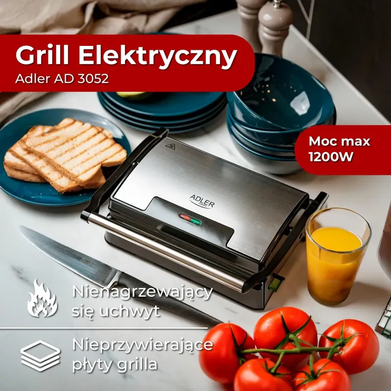 Grill elektryczny Adler AD 3052