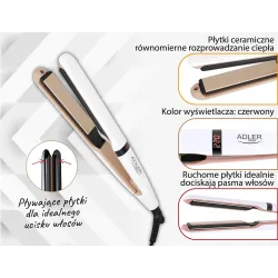 Prostownica ceramiczna Adler AD 2321 | PartsPC.pl