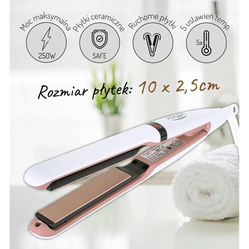 Prostownica ceramiczna Adler AD 2321 | PartsPC.pl