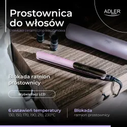 Prostownica do włosów Adler AD 2329 z powłoką | PartsPC.pl