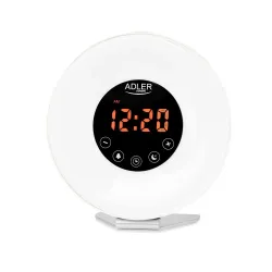 Budzik świetlny Adler AD 1916 symulacja wschodu słońca, dźwięki natury,