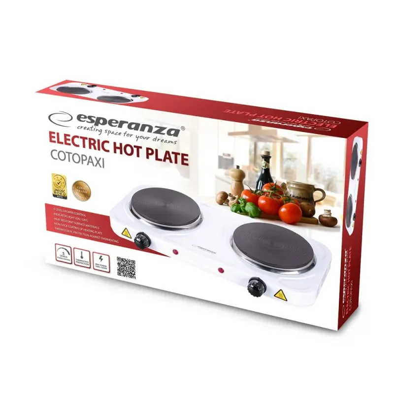 Kuchenka elektryczna Esperanza "Cotopaxi" biała EKH010W