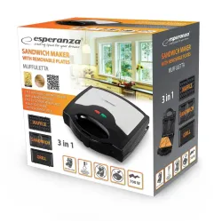 Opiekacz Uniwersalny 3w1 Esperanza MUFFULETTA EKT005 | PartsPC.pl