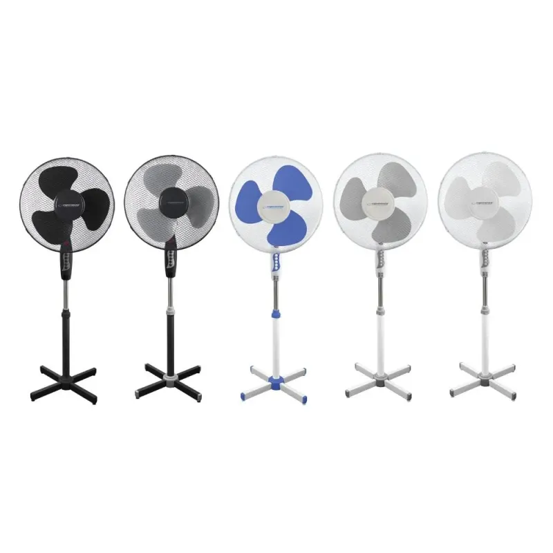 Wentylator stojący Esperanza "Hurricane" biało/niebieski