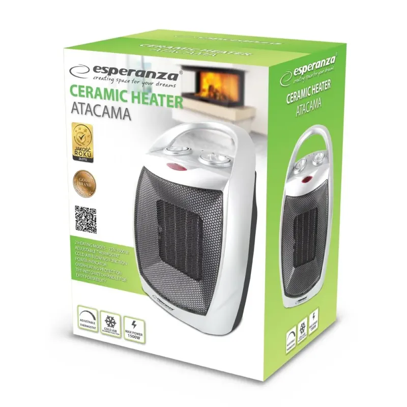 Termowentylator ceramiczny Esperanza 750W/1500W Atacama | PartsPC.pl