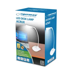 Lampka biurkowa LED Esperanza Acrux ELD103W biała | PartsPC.pl
