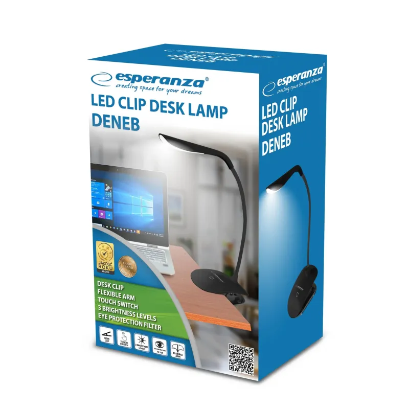 Lampka biurkowa LED Esperanza Deneb ELD104K czarna | PartsPC.pl