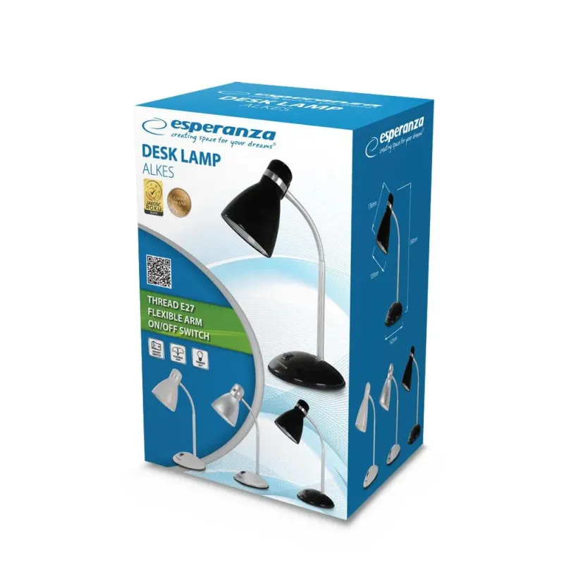 Lampka biurkowa Esperanza E27 ALKES ELD113K czarna