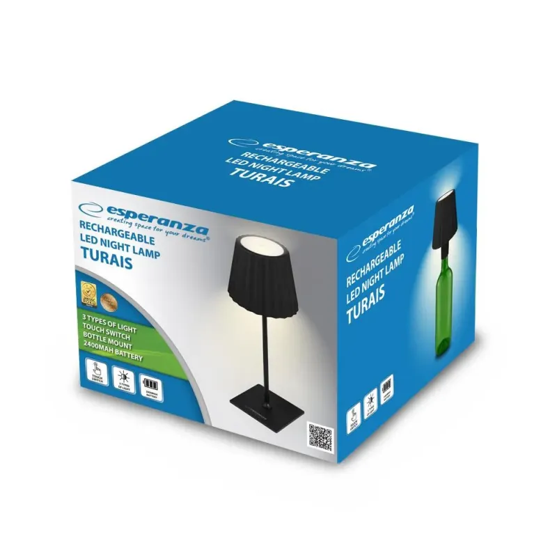 Lampka biurkowa LED TURAIS ESPERANZA czarna ELD120K | PartsPC.pl