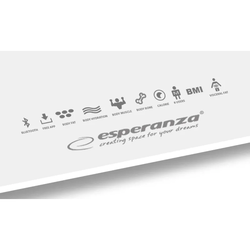 Waga łazienkowa Esperanza EBS016W 8w1 Bluetooth B.Fit | PartsPC.pl