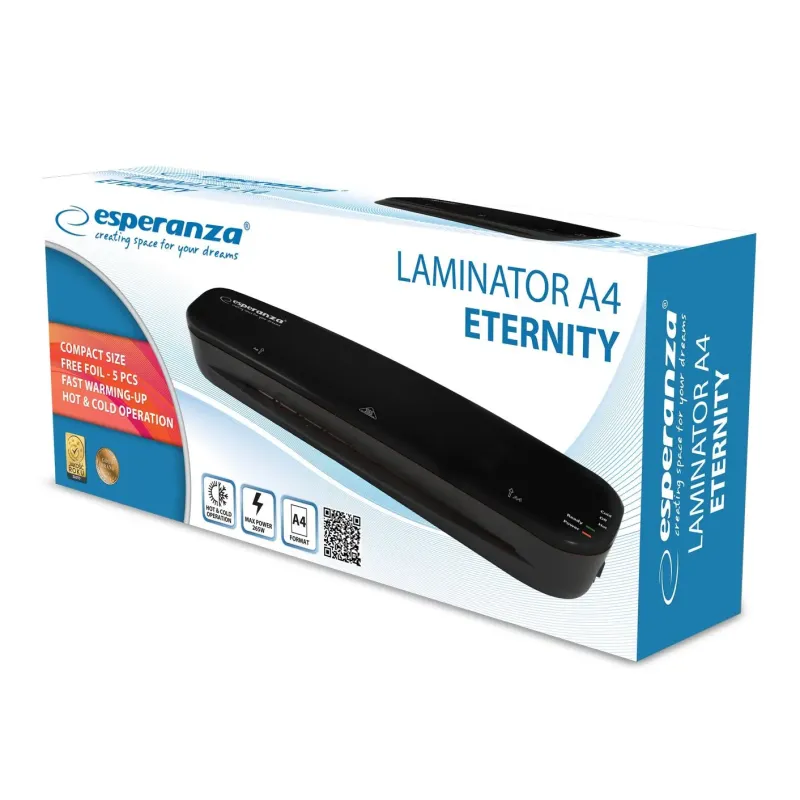 Laminator Esperanza A4 Eternity czarny | PartsPC.pl