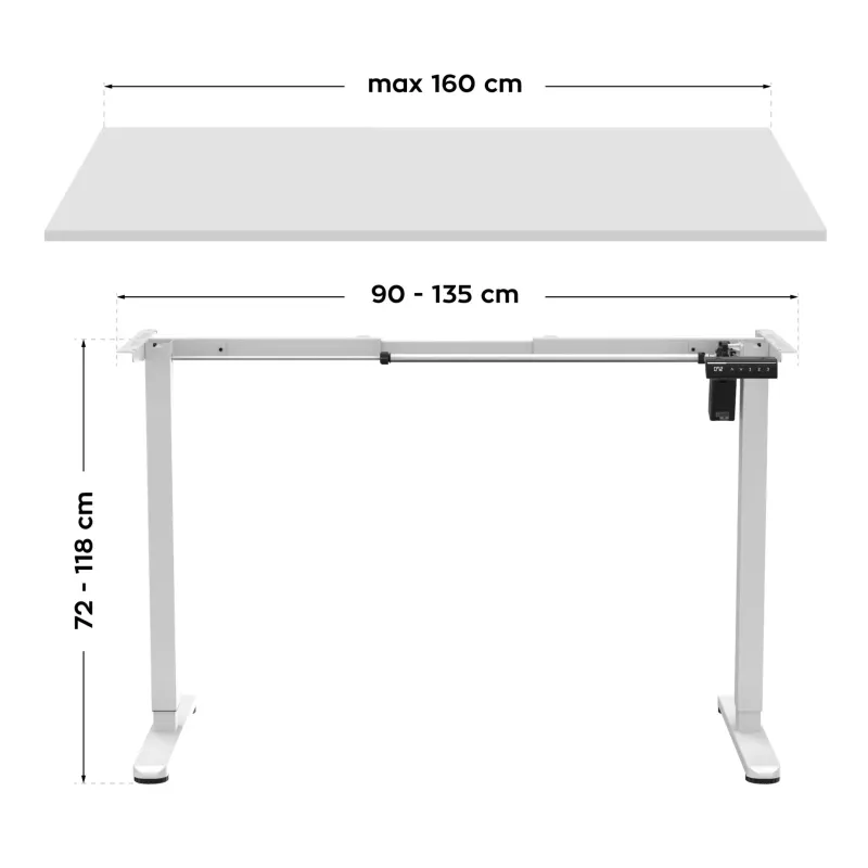 Stelaż elektryczny biurka Mark Adler Xeno 2.1 White