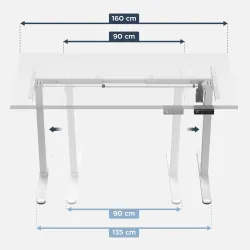Stelaż elektryczny biurka Mark Adler Xeno 2.1 White