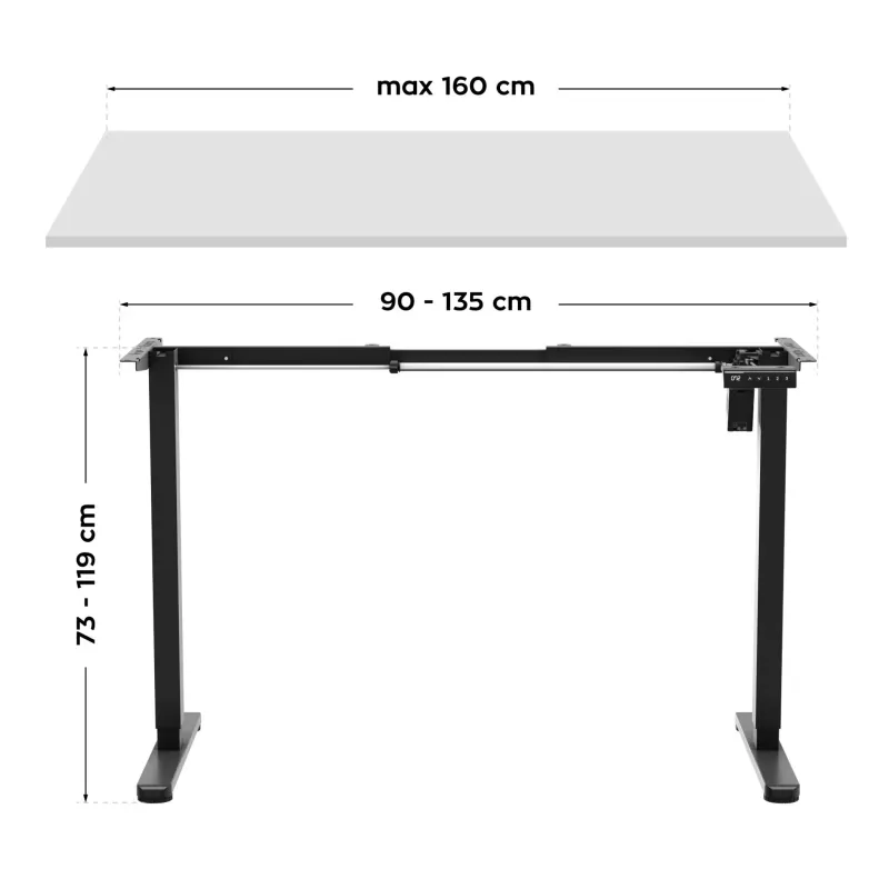 Stelaż elektryczny biurka Mark Adler Xeno 2.1 Black