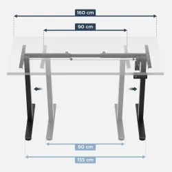 Stelaż elektryczny biurka Mark Adler Xeno 2.1 Black