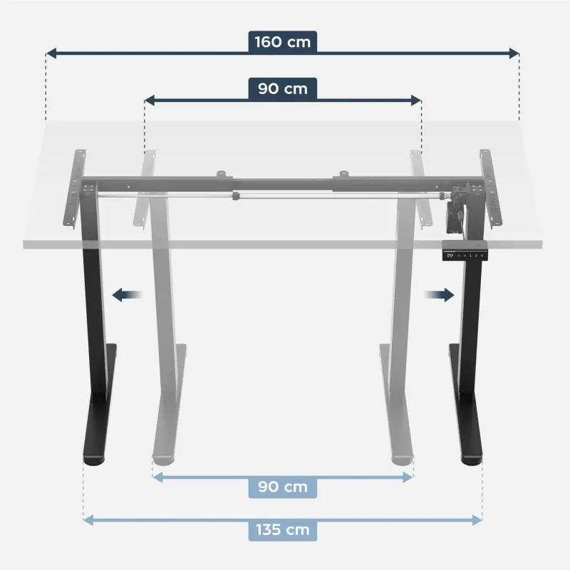 Stelaż elektryczny biurka Mark Adler Xeno 2.1 Black