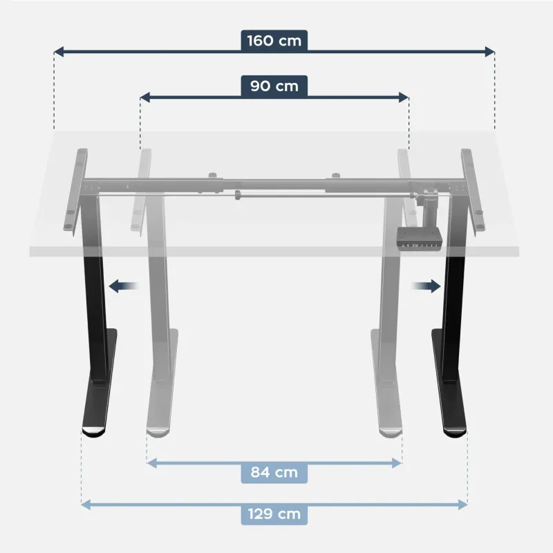 Stelaż elektryczny biurka Mark Adler Xeno 4.1 Black | PartsPC.pl