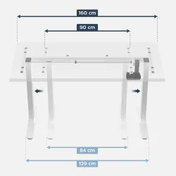 Stelaż elektryczny biurka Mark Adler Xeno 4.1 White | PartsPC.pl