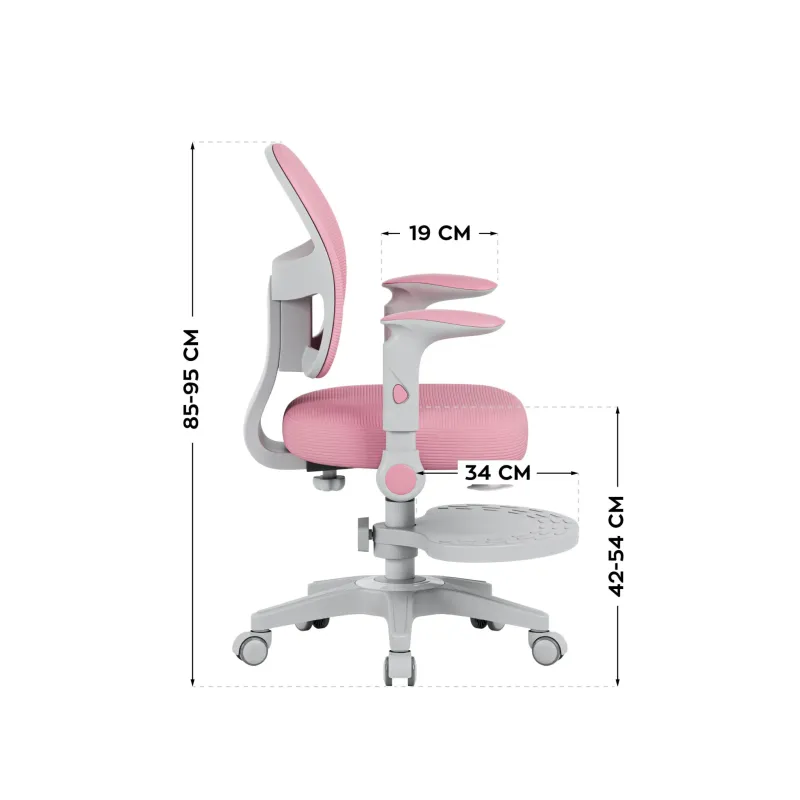 Fotel regulowany dla dziecka Mark Adler Junior 5.0 Pink | PartsPC.pl