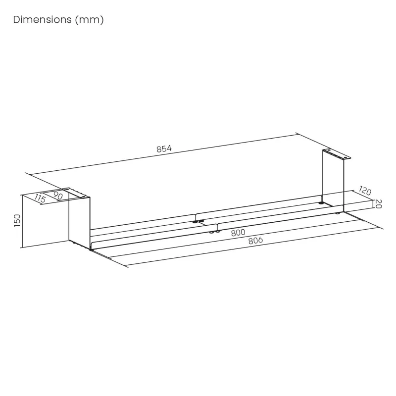 Organizer podbiurkowy na kable Maclean MC-107 W, | PartsPC.pl