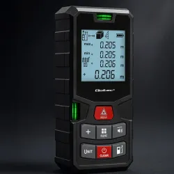 Dalmierz Qoltec laserowy z poziomicą | podświetlany LCD | PartsPC.pl