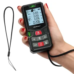 Dalmierz Qoltec laserowy z poziomicą | podświetlany LCD | PartsPC.pl