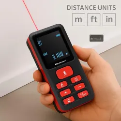 Dalmierz Qoltec laserowy z poziomicą | podświetlany LCD | PartsPC.pl