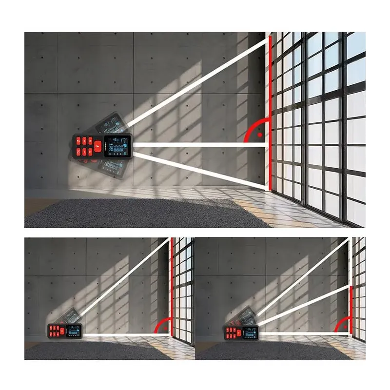 Dalmierz Qoltec laserowy z poziomicą | podświetlany LCD | PartsPC.pl