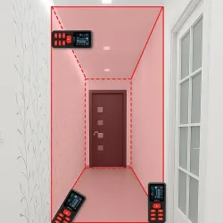 Dalmierz Qoltec laserowy z poziomicą | podświetlany LCD | PartsPC.pl